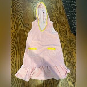 Janie and Jack Pink swim cover up with Yellow Accents